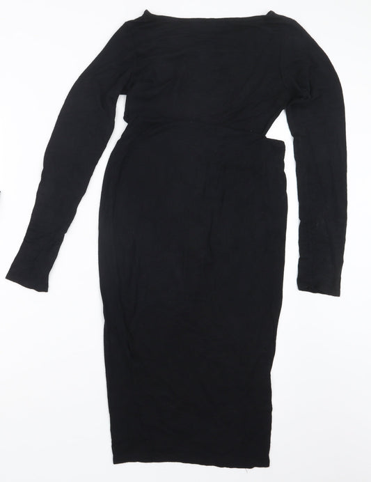 Boohoo Womens Black   T-Shirt Dress  Size 8