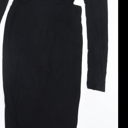 Boohoo Womens Black   T-Shirt Dress  Size 8