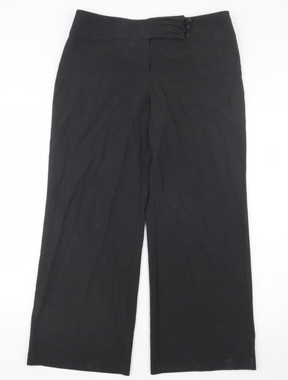 Womens UK Size 14 Marks and Spencer Regular Fit  Grey Trousers