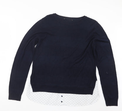 George Womens Blue  Knit Pullover Jumper Size 12