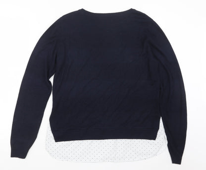 George Womens Blue  Knit Pullover Jumper Size 12