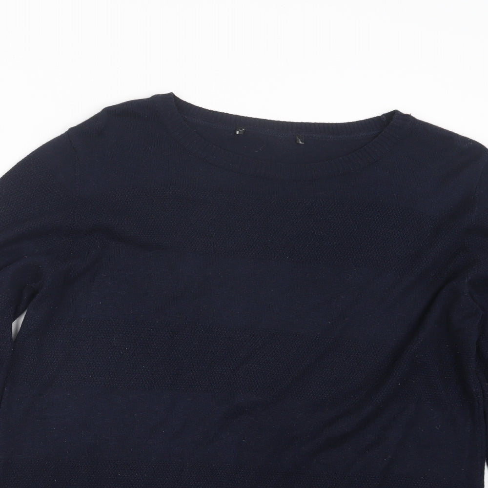 George Womens Blue  Knit Pullover Jumper Size 12