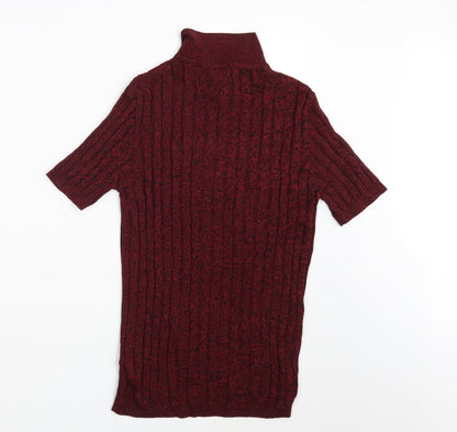 Womens UK Size M River Island Purple Basic Polo
