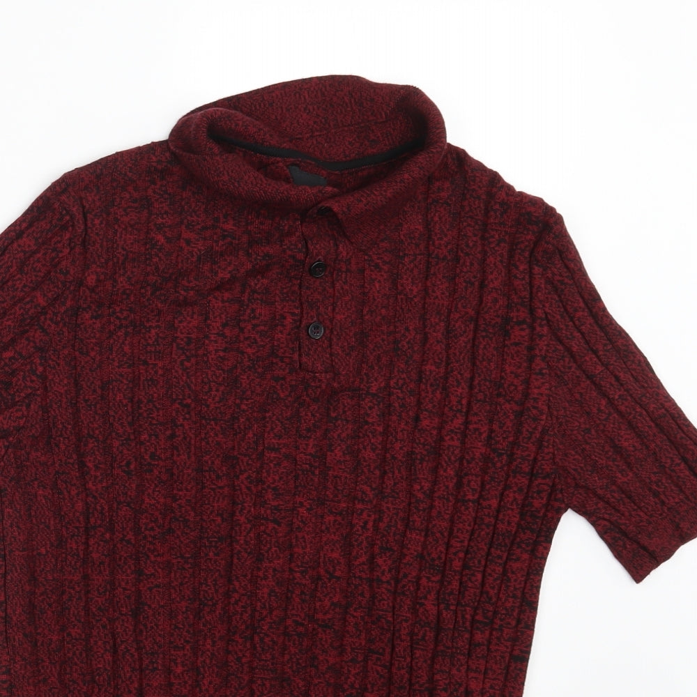 Womens UK Size M River Island Purple Basic Polo
