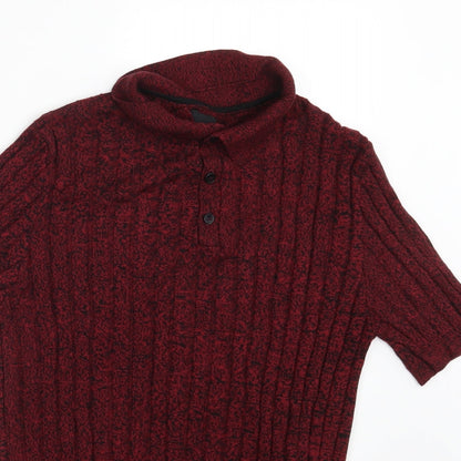 Womens UK Size M River Island Purple Basic Polo