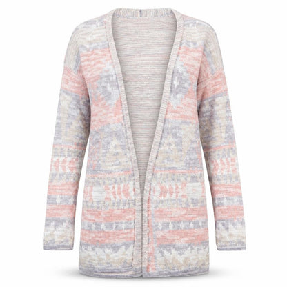 Front view of Spirit women’s multicoloured argyle/diamond wrap jumper, size S