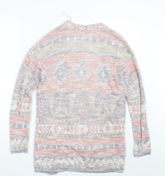 Womens UK Size S Spirit Multicoloured Wrap Jumper
