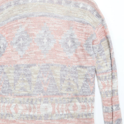 Womens UK Size S Spirit Multicoloured Wrap Jumper