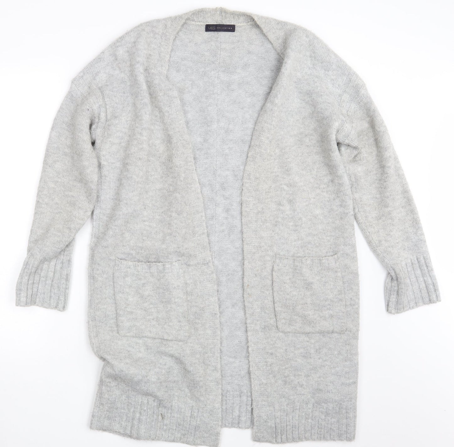Womens UK Size S M&S Grey Wrap Jumper