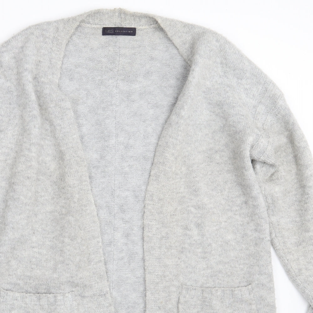 Womens UK Size S M&S Grey Wrap Jumper