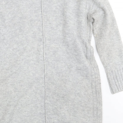 Womens UK Size S M&S Grey Wrap Jumper