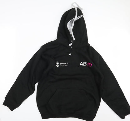Uneek Womens Black   Pullover Hoodie Size S  - University of Sunderland