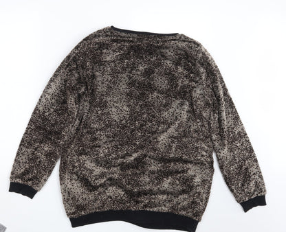 Womens UK Size 14 NEXT Brown Pullover Jumper