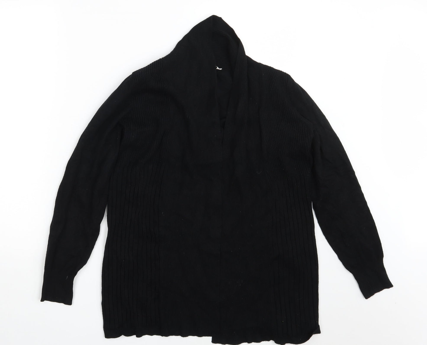 BHS Womens Black  Knit Wrap Jumper Size 12