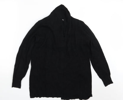 BHS Womens Black  Knit Wrap Jumper Size 12