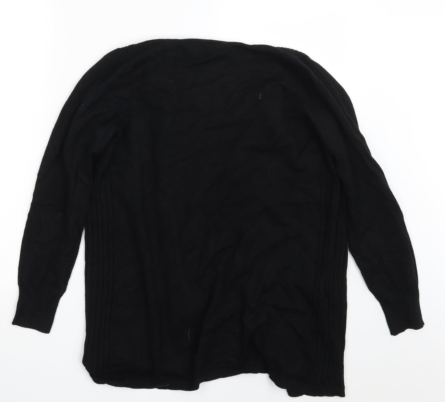 BHS Womens Black  Knit Wrap Jumper Size 12