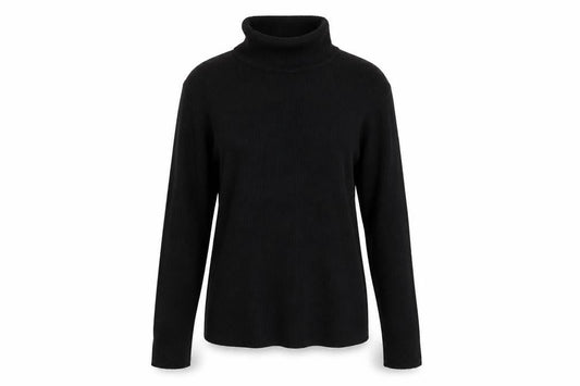 Front view of Miss Selfridge women’s black jumper, size UK 14
