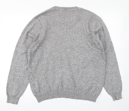 M&S Collection Mens Grey  Knit Pullover Jumper Size M