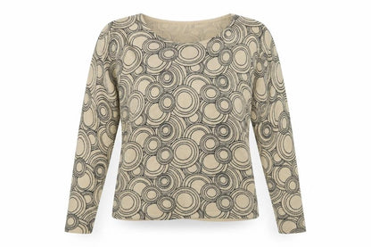 Brown Womens Gold  Knit Pullover Jumper Size S