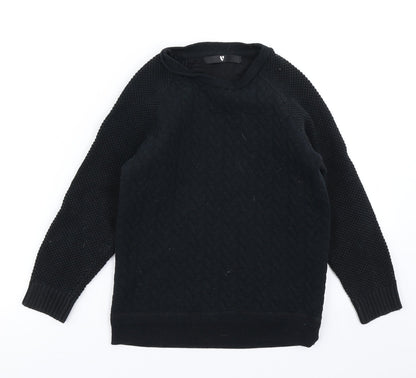 V by Very Boys Black   Pullover Sweatshirt Size 7-8 Years