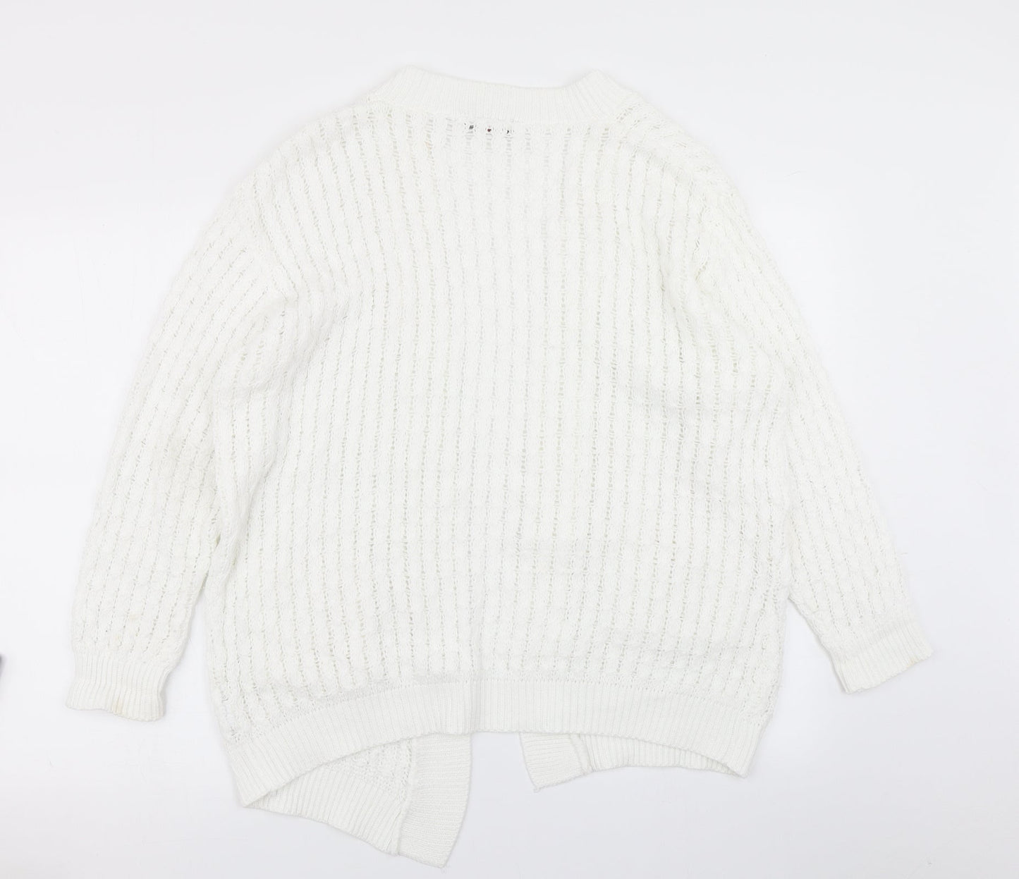 Womens UK Size M Choice White Cardigan Jumper