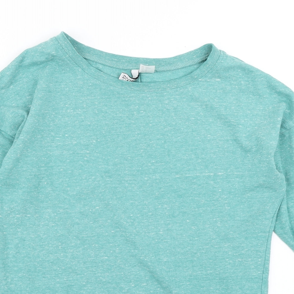 Womens UK Size XS Divided Blue Basic T-Shirt