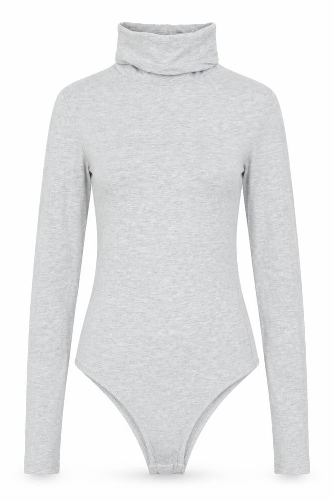 Womens UK Size 6 PRETTYLITTLETHING One-Piece Grey Bodysuit
