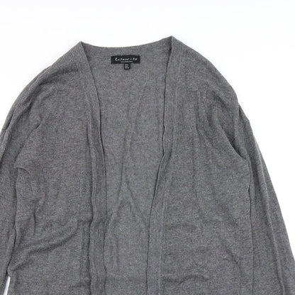 F&F Womens Grey  Knit Cardigan Jumper Size 6