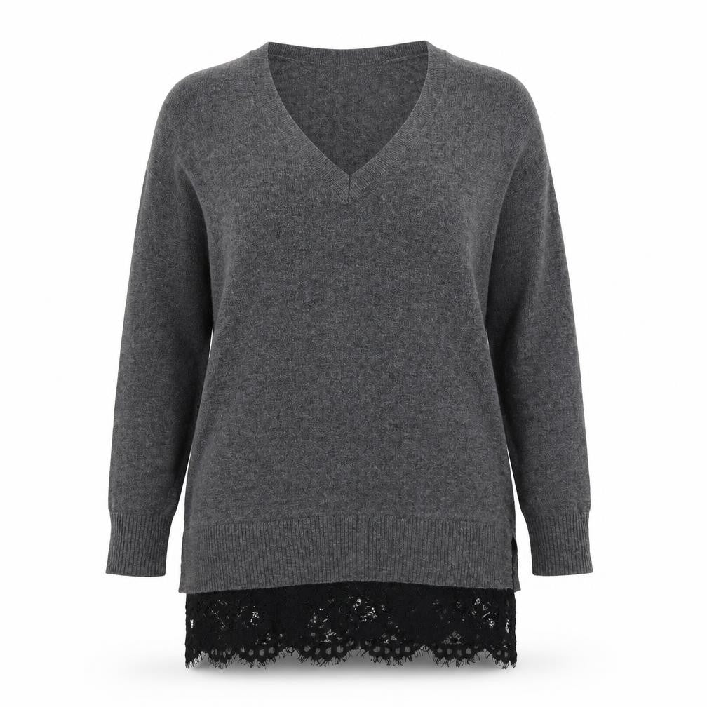 Womens UK Size 8 Topshop Grey Pullover Jumper