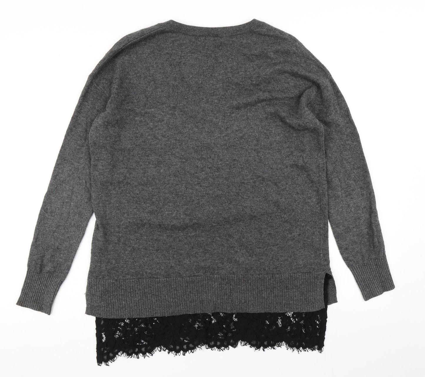 Womens UK Size 8 Topshop Grey Pullover Jumper
