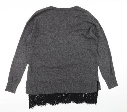 Womens UK Size 8 Topshop Grey Pullover Jumper