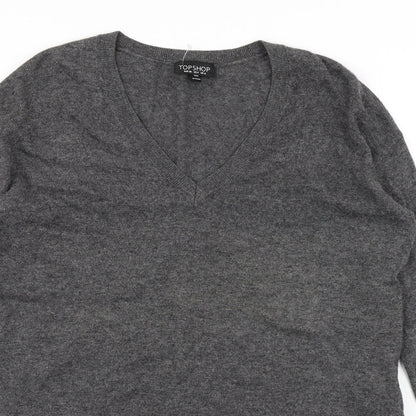 Womens UK Size 8 Topshop Grey Pullover Jumper