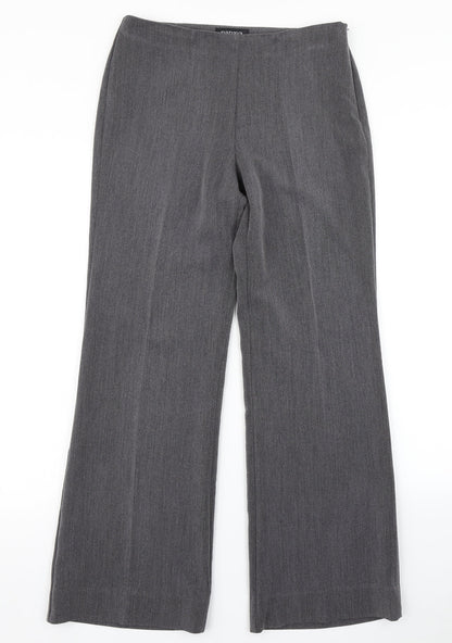 Womens UK Size 10 Papaya Regular Fit Dress Pants Grey Trousers