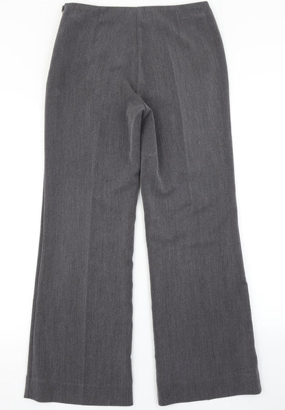 Womens UK Size 10 Papaya Regular Fit Dress Pants Grey Trousers