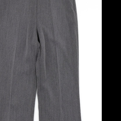 Womens UK Size 10 Papaya Regular Fit Dress Pants Grey Trousers