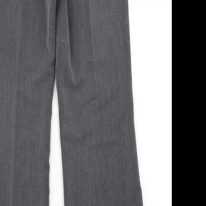 Womens UK Size 10 Papaya Regular Fit Dress Pants Grey Trousers