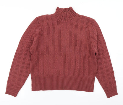Womens UK Size M Joie de Vivre Brown Pullover Jumper