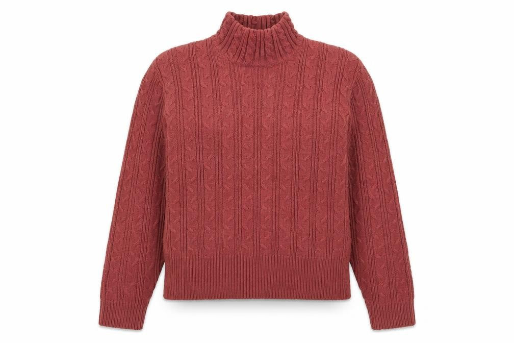 Front view of Joie de Vivre women’s brown knit jumper, size M