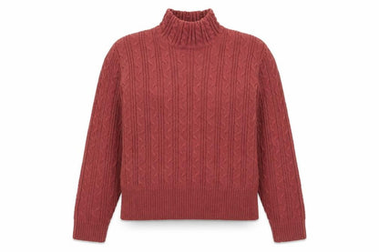 Front view of Joie de Vivre women’s brown knit jumper, size M