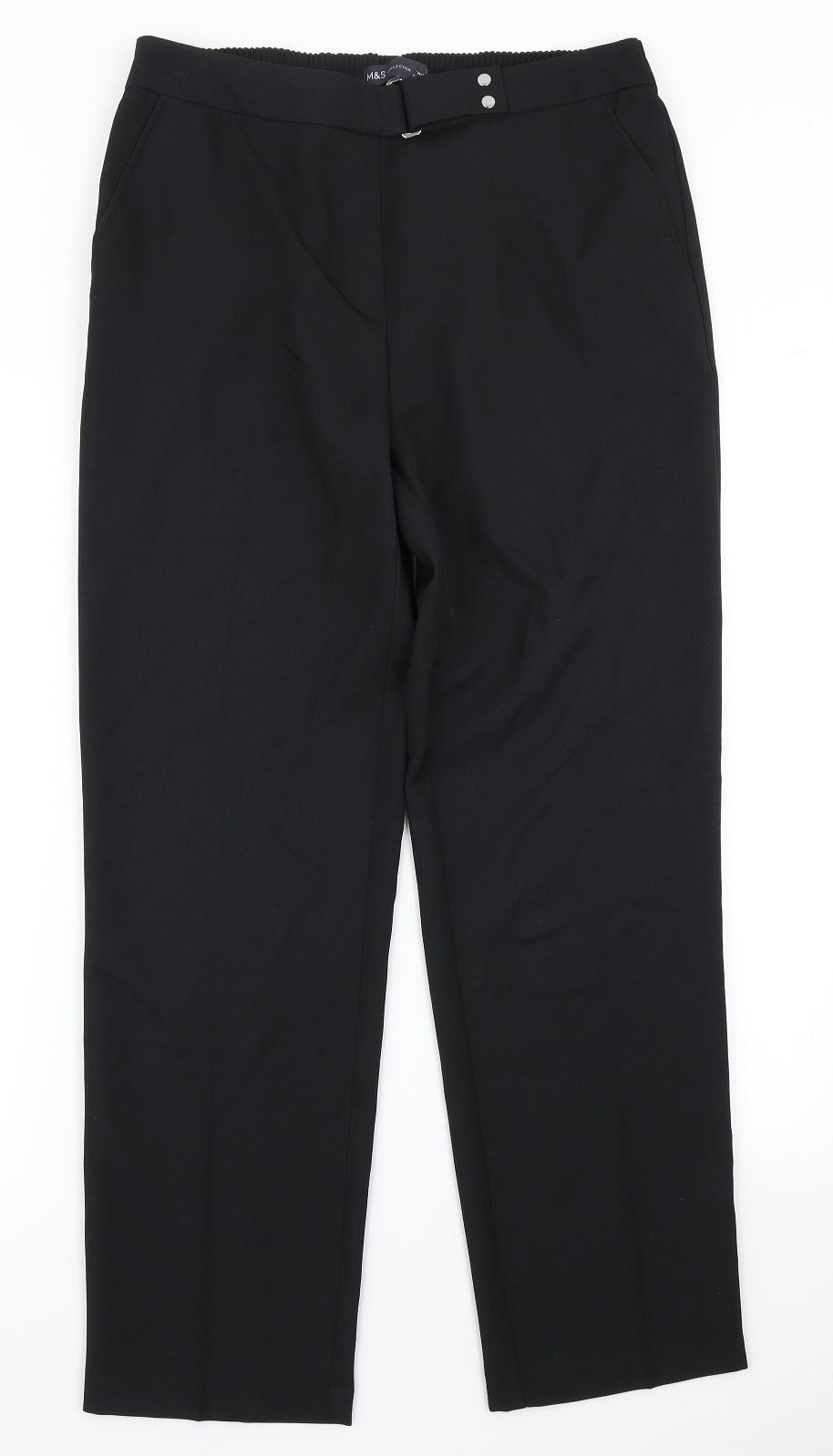 M&S Collection Womens Black   Dress Pants Trousers Size 12 L28 in