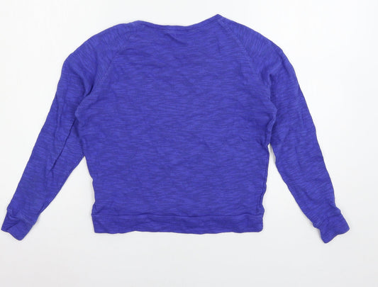 New Look Girls Blue Geometric Jersey Pullover Sweatshirt Size 10-11 Years  - Unicorn