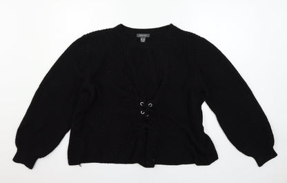 Primark Womens Black  Knit Pullover Jumper Size 14