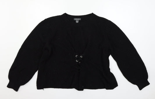 Primark Womens Black  Knit Pullover Jumper Size 14