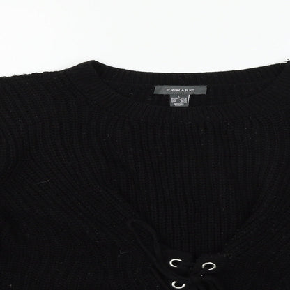 Primark Womens Black  Knit Pullover Jumper Size 14