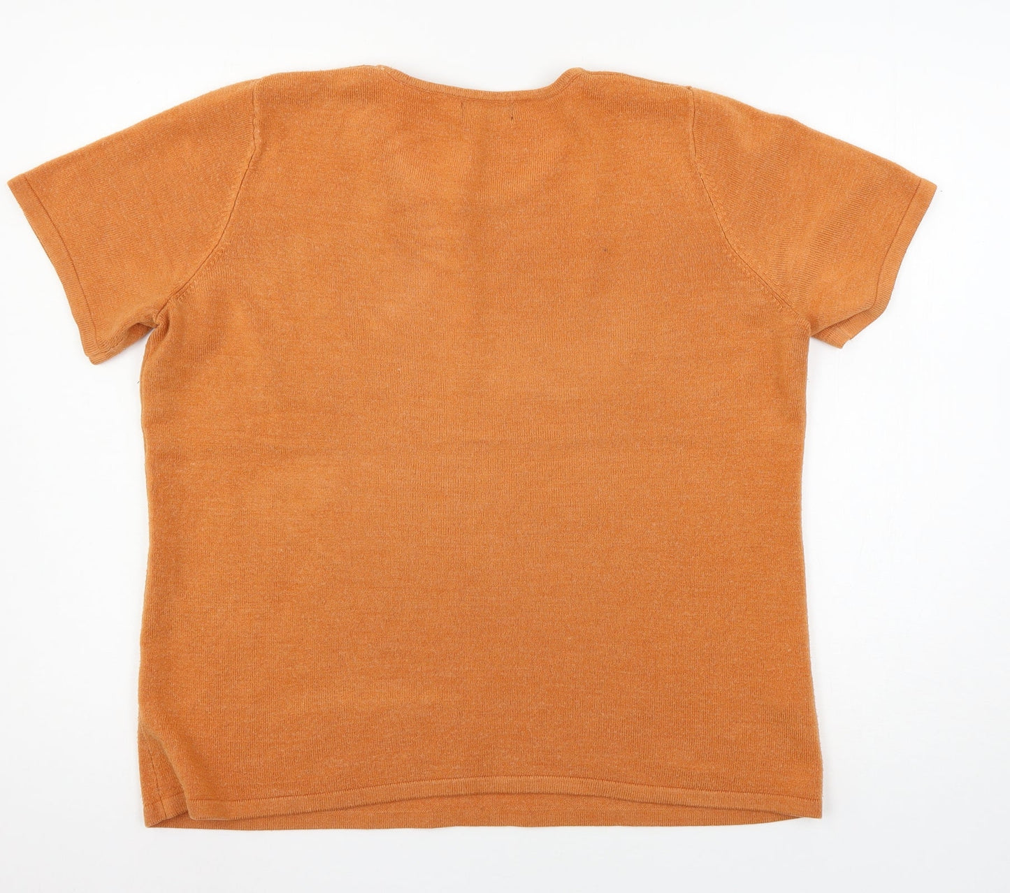 Womens UK Size 16 Soon Orange Pullover Jumper