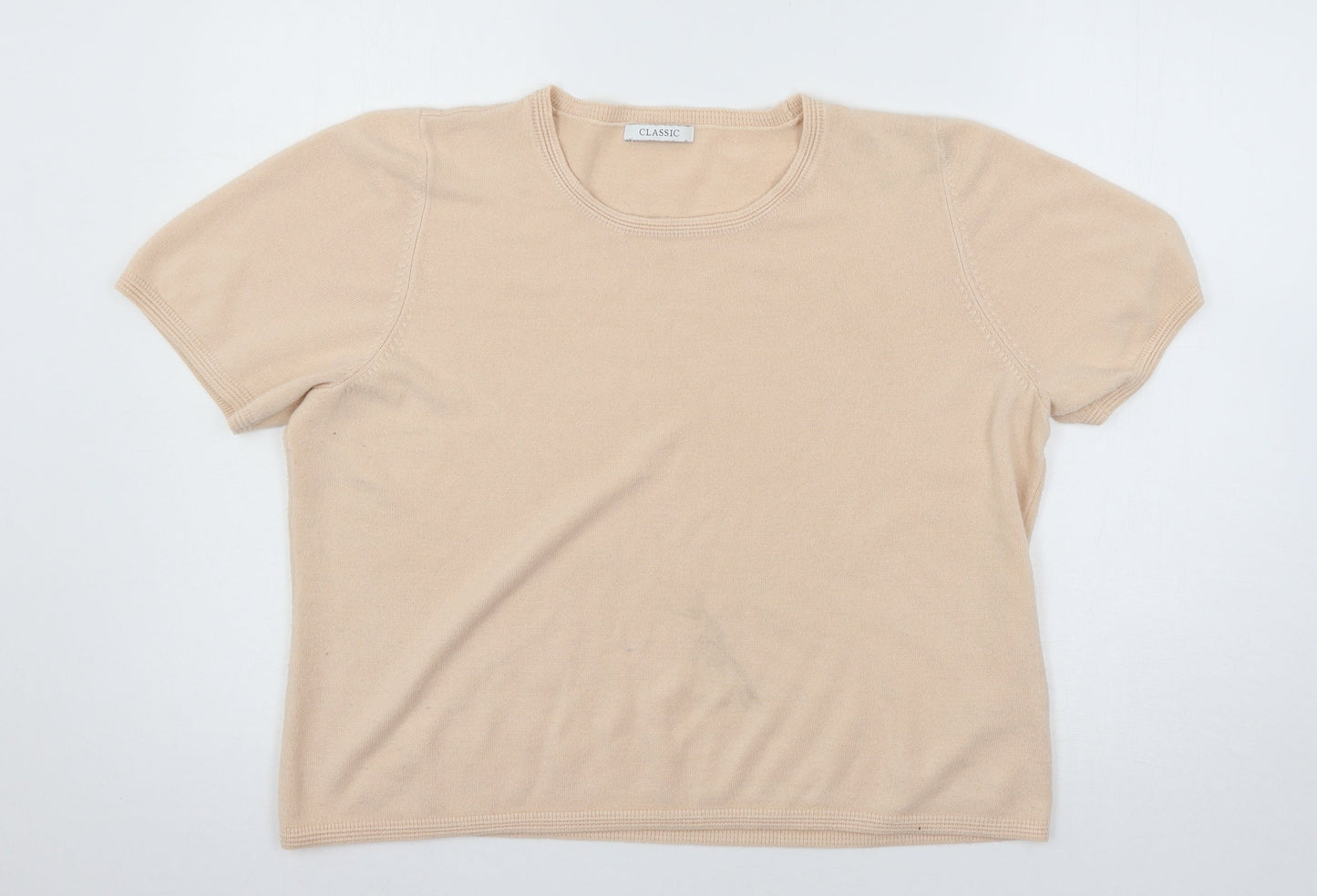 Womens UK Size 18 Marks and Spencer Pink Basic T-Shirt