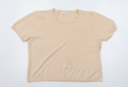 Womens UK Size 18 Marks and Spencer Pink Basic T-Shirt