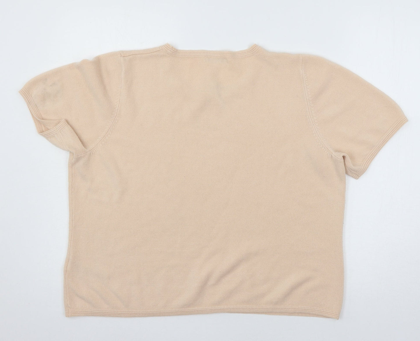 Womens UK Size 18 Marks and Spencer Pink Basic T-Shirt
