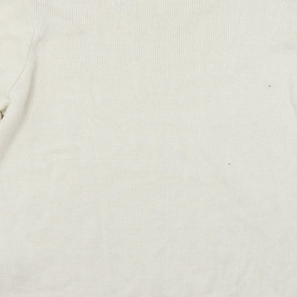 Damart Womens White  Knit Pullover Jumper Size 18