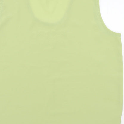 Womens UK Size 2XL Michael Gold Green Basic Blouse
